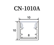 LED 正方形鋁條燈【CN-1010A】寬10*10mm高