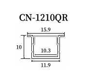 LED 硬條燈、鋁條燈【CN-1210QR】寬11.9*10mm高