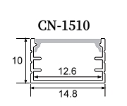 LED 線條燈、鋁條燈【CN-1510】寬14.8*10mm高