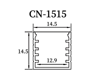 LED 正方形鋁條燈【CN-1515】寬14.5*14.5mm高