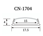LED 線條燈、鋁支架【CN-1704】寬17.5*4mm高