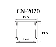 LED 硬條燈、鋁條燈【CN-2020】寬19.5*19.5mm高