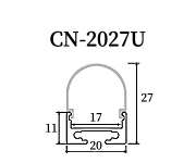LED 三面發光鋁支架【CN-2027U】寬20*27mm高