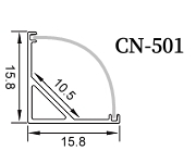 LED 角落Ｌ型鋁支架【CN-501】寬15.8*15.8mm高