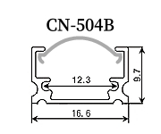 LED 線條燈、鋁條燈【CN-504B】寬16.6*9.7mm高