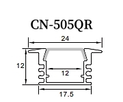 LED 硬條燈、鋁條燈【CN-505QR】寬17.5*12mm高