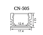LED 線條燈、鋁條燈【CN-505】寬17.4*12.1mm高