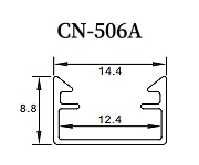 LED 線條燈、鋁條燈【CN-506A】寬14.4*8.8mm高